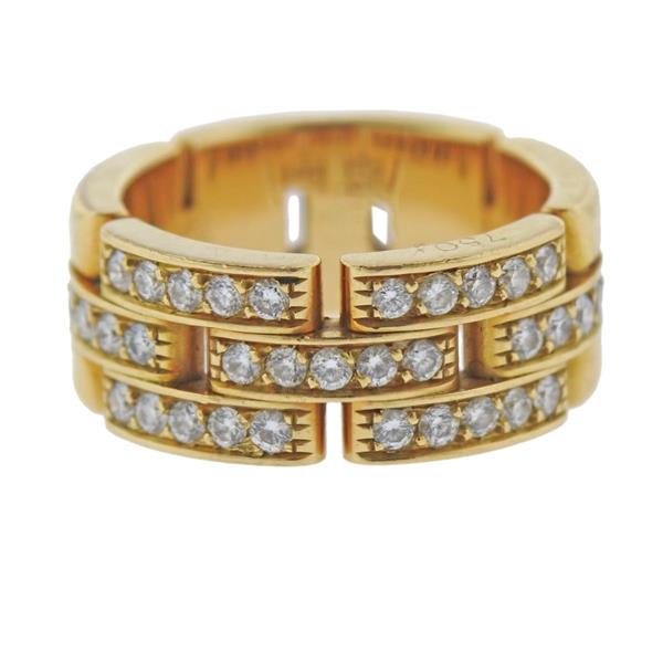 Cartier Maillon Panthere 18 Gold Diamond Band Ring (1 of 4)