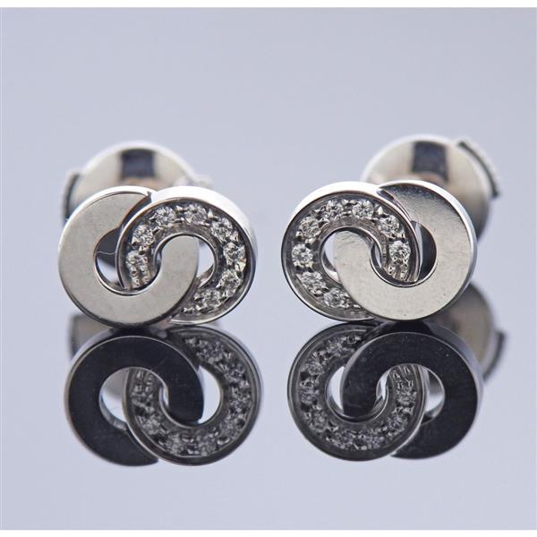 Piaget 18K Gold Diamond Stud Earrings (1 of 4)