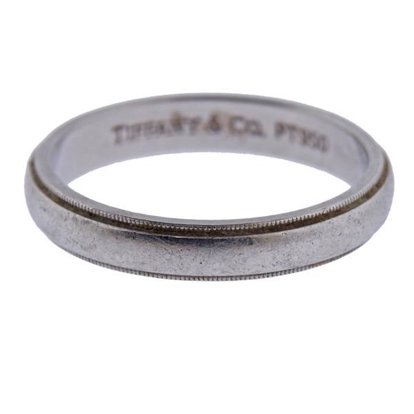 Tiffany & Co Classic Platinum Band Ring (1 of 2)