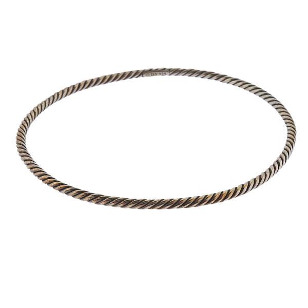 David Yurman Silver Cable Wrap Bracelet (1 of 3)