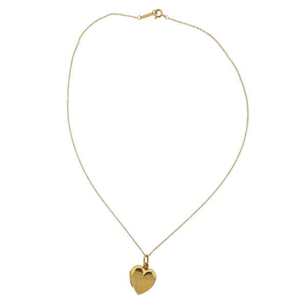 Tiffany & Co 14k Heart Pendant on 18k Gold Necklace (1 of 4)