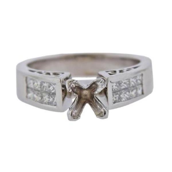 18K Gold Diamond Engagement Ring Setting (1 of 4)