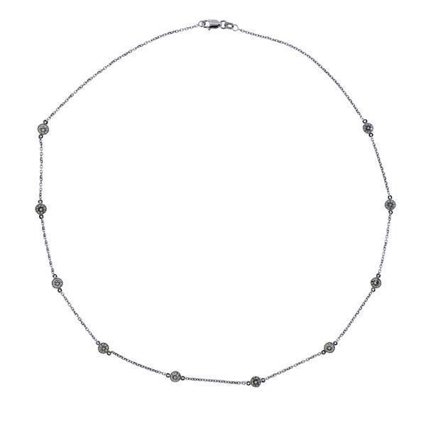 14k Gold 2.00ctw Old European Diamond Station Necklace (1 of 4)