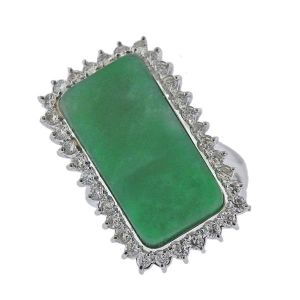18K Gold Diamond Jade Ring (1 of 3)