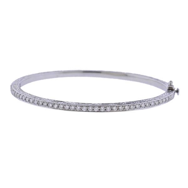 Penny Preville 18K Gold Diamond Bangle Bracelet (1 of 4)