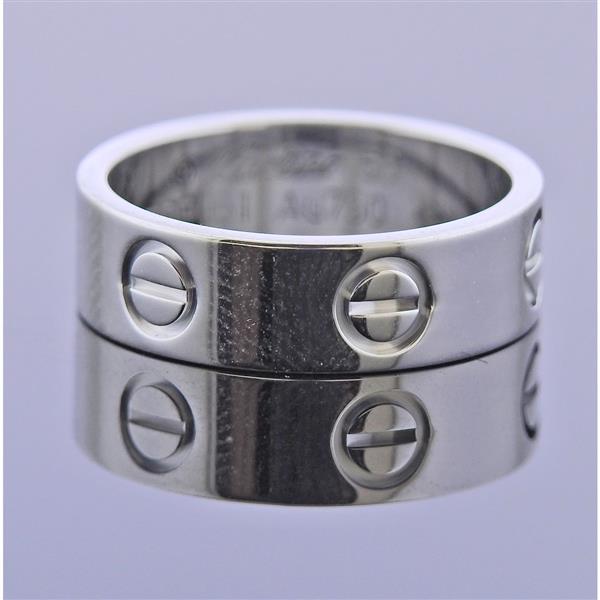 Cartier Love 18k White Gold Band Ring 50 (1 of 4)