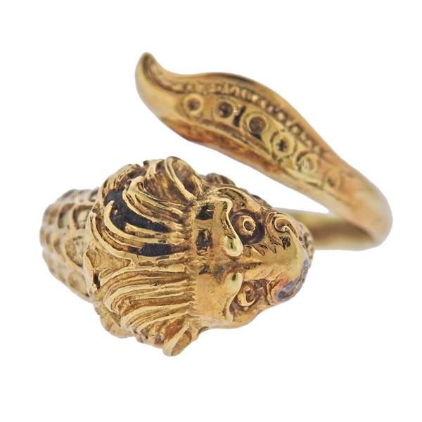 18K Gold Bypass Chimera Ring (1 of 5)