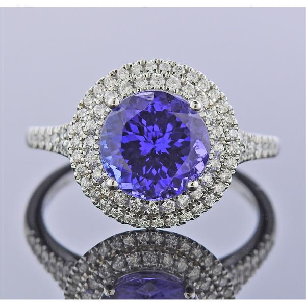 Rhapsody Platinum Diamond Tanzanite Ring (1 of 4)