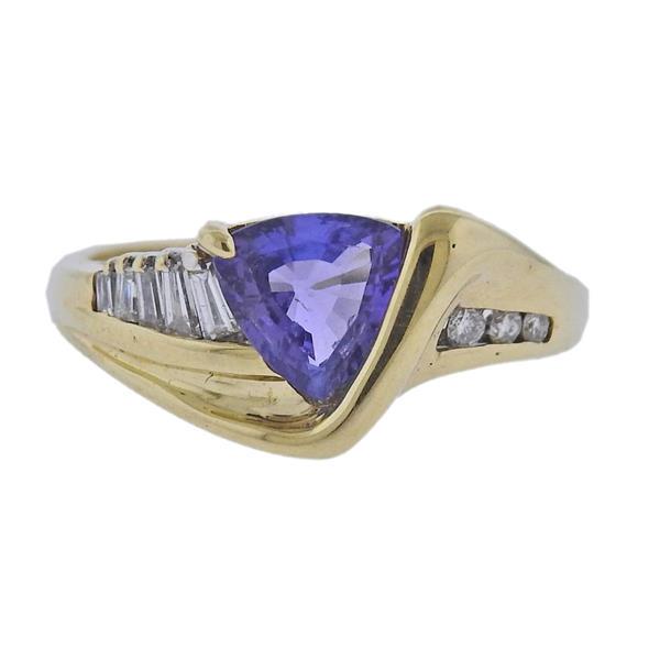 14K Gold Diamond Tanzanite Ring (1 of 3)