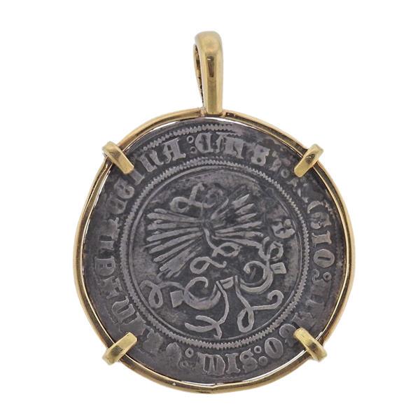 18k Gold Ancient Coin Pendant (1 of 3)