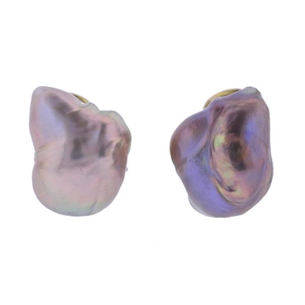 Mish NY 18k Gold Pearl Earrings (1 of 3)