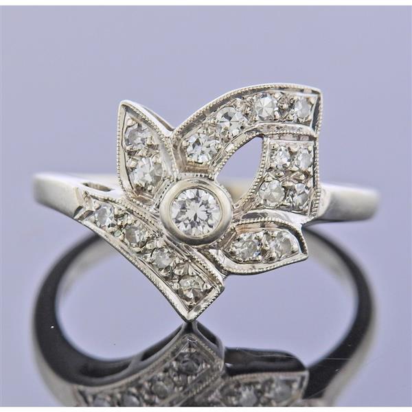 Mid Century 14k Gold Diamond Ring (1 of 3)