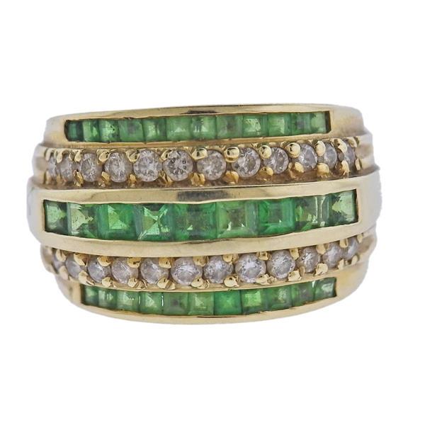 14k Gold Diamond Tsavorite Ring (1 of 4)
