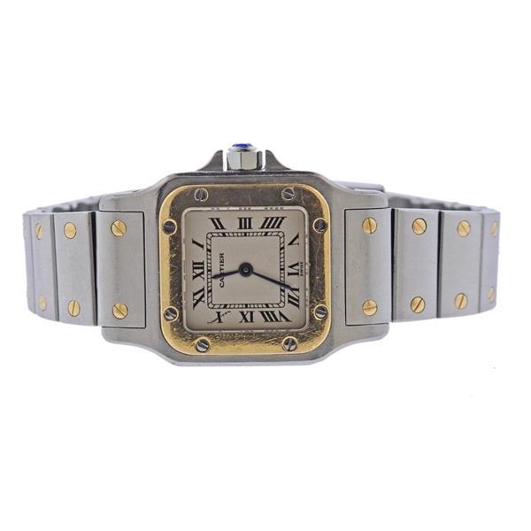 Cartier Santos Two Tole Lady's Watch 16507 (1 of 4)
