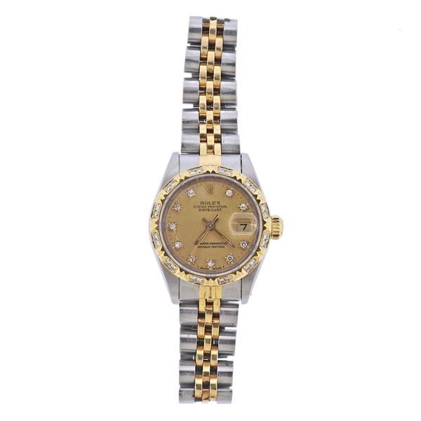 Rolex Datejust  18k Gold Steel Diamond Lady's Watch (1 of 3)