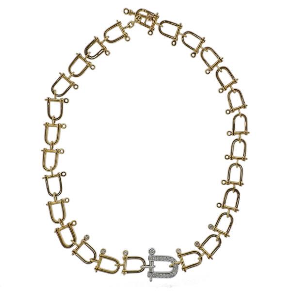 Puig Doria 18K Gold Diamond Link Necklace (1 of 5)