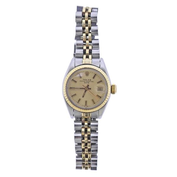 Rolex Oyster Date 18k Gold Steel Lady's Watch ref. (1 of 3)