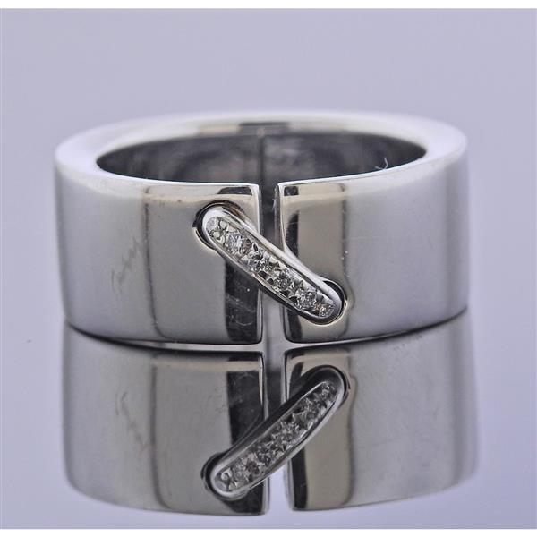 Chaumet Lien 18K Gold Diamond Band Ring (1 of 4)