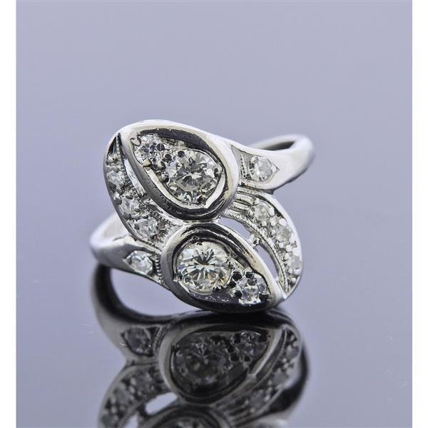 14k Gold Diamond Bypass Ring (1 of 3)