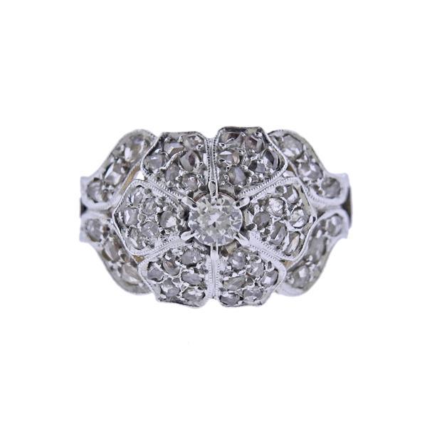 Midcentury 18k Gold Diamond Ring (1 of 3)