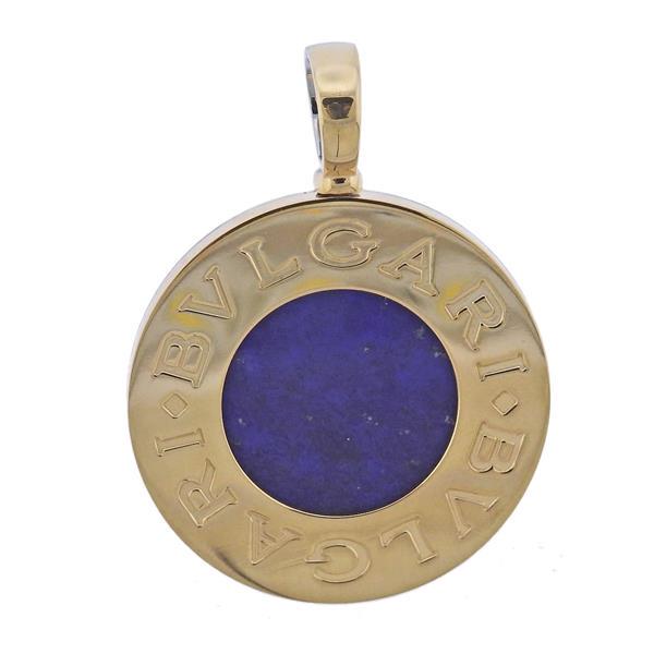Bvlgari Bulgari 18k Gold Steel Onyx Lapis Pendant (1 of 4)