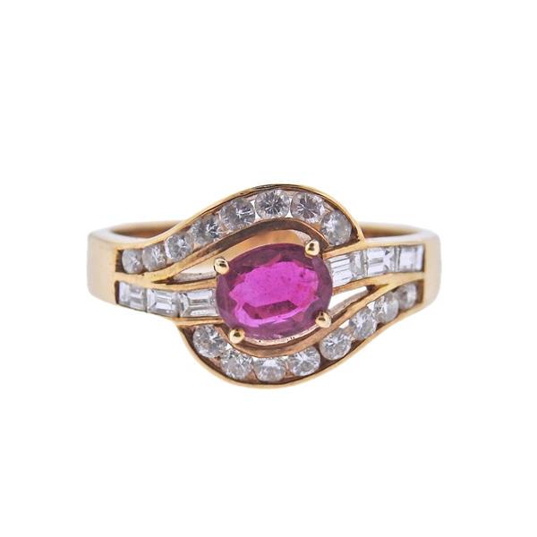 14k Gold Diamond Ruby Ring (1 of 3)