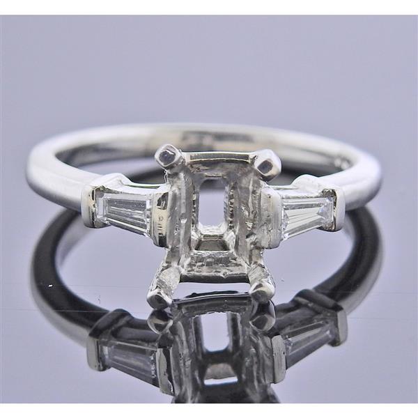 Platinum Diamond Engagement Ring Mounting (1 of 3)