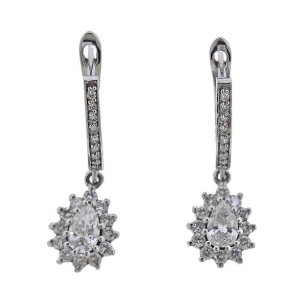 14k Gold Diamond Drop Earrings (1 of 2)