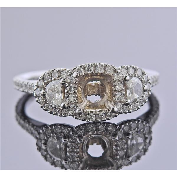 18k Gold Diamond Engagement Ring Setting (1 of 3)
