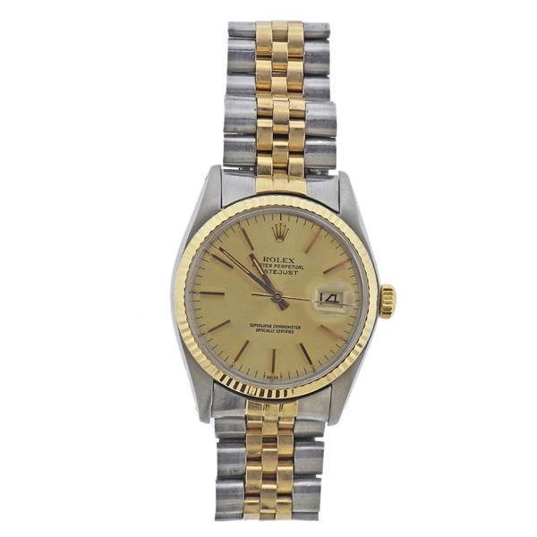 Rolex Datejust 14k Gold Steel Watch 16013 (1 of 3)