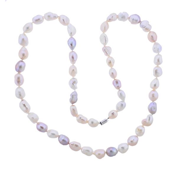 18k Gold Baroque Pearl Necklace (1 of 3)