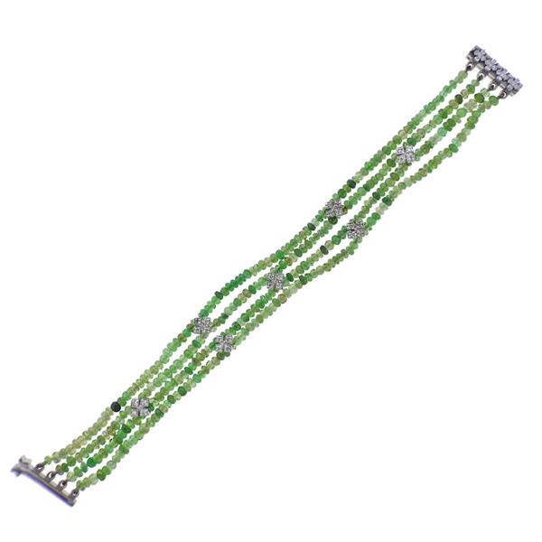 14k Gold Diamond Emerald Bracelet (1 of 3)
