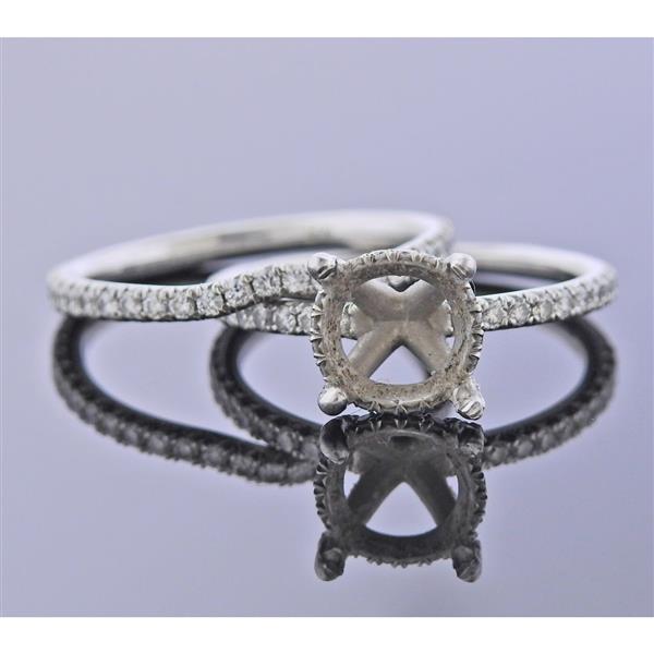 Platinum Diamond Engagement Wedding Ring Setting (1 of 3)