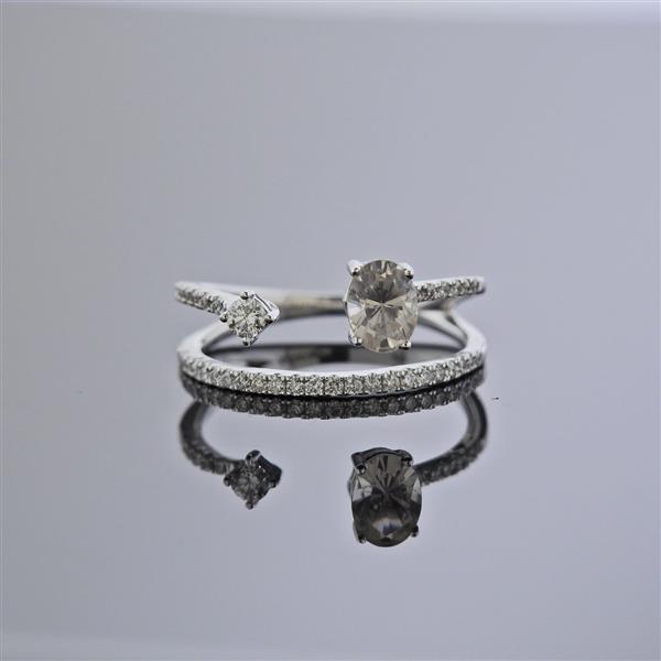 Kallati Gold Diamond Prasiolite Ring (1 of 3)