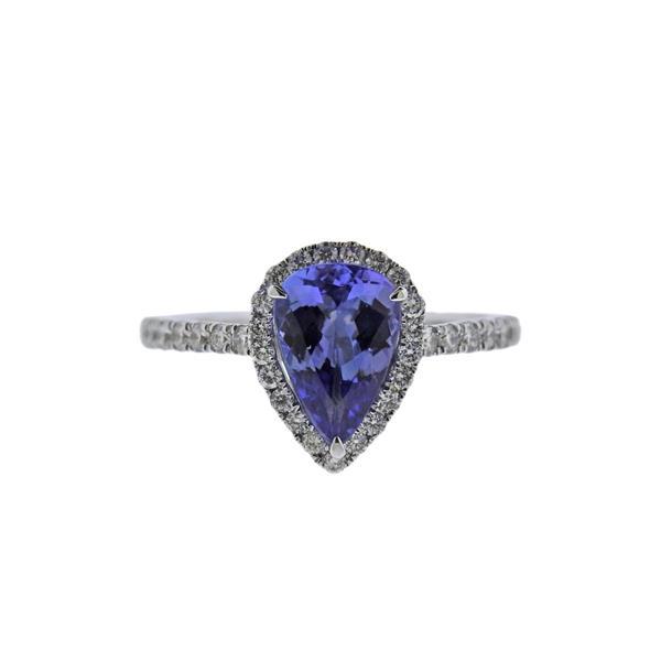 Kallati Diamond Tanzanite Gold Ring (1 of 3)