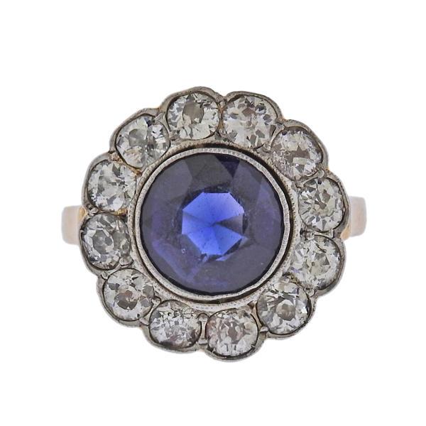 18k Gold Platinum Diamond Ring (1 of 4)