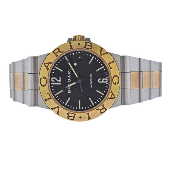 Bvlgari Bulgari Diagono 18k Gold Steel Automatic Watch LCV35S6 (1 of 3)