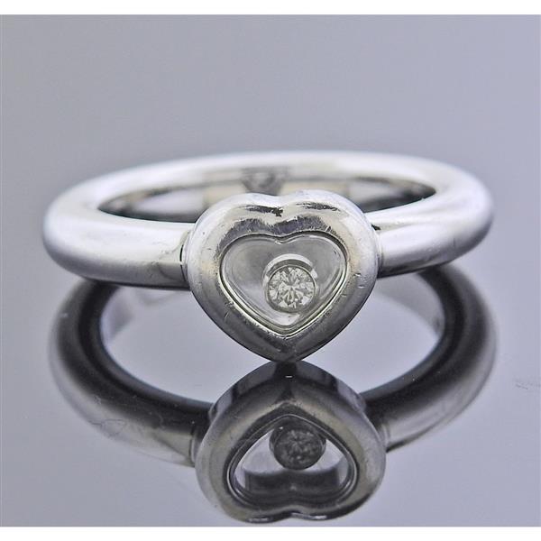 Chopard Happy Diamonds 18k Gold Heart Ring (1 of 3)