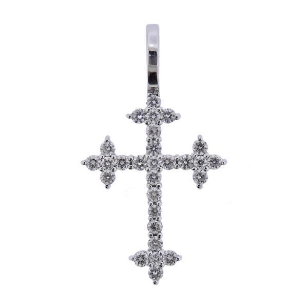 14k Gold Diamond Cross Pendant (1 of 4)