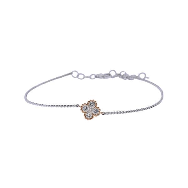 18k Two Tone Gold Diamond Bracelet (1 of 4)