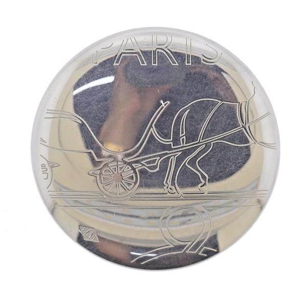 Hermes Paris Sterling Silver Circle Brooch Pin (1 of 3)