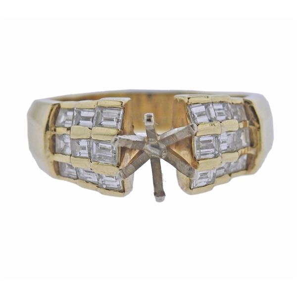 14k Gold Diamond Engagement Ring Mounting (1 of 3)