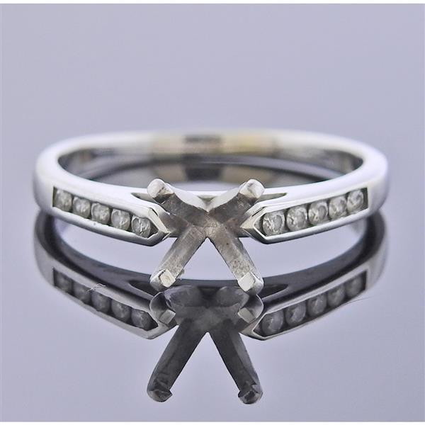 Platinum 18k Gold Diamond Engagement Ring Mounting (1 of 3)