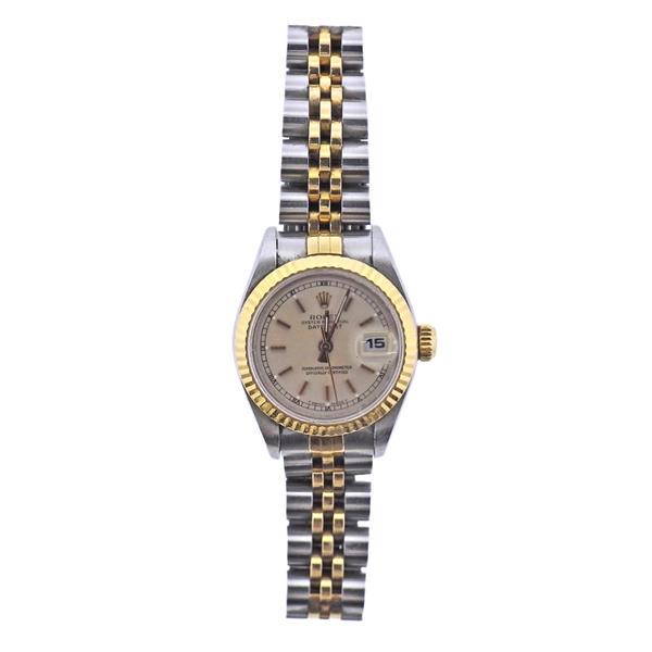 Rolex Datejust 18k Gold Steel Lady's Watch 69173 (1 of 4)