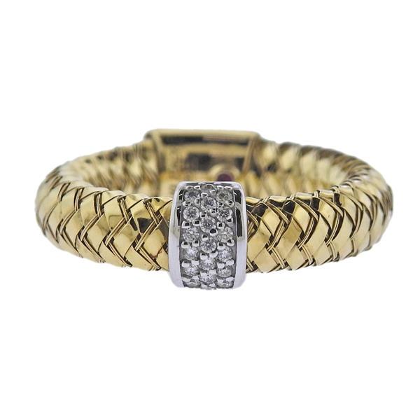Roberto Coin Primavera 18k Gold Diamond Ring (1 of 3)