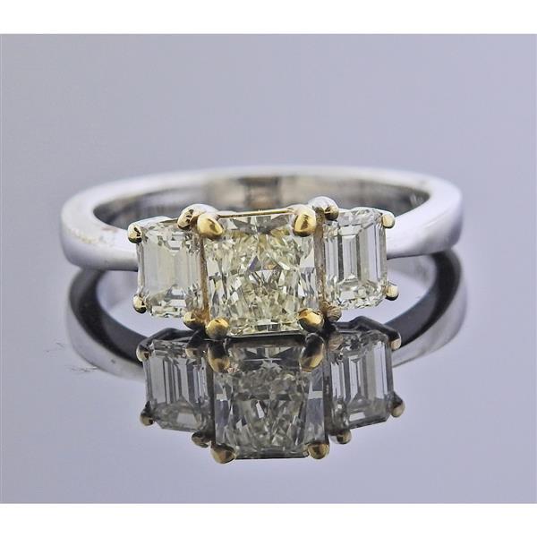 18k Gold 1.07ct Fancy Yellow Diamond Engagement Ring (1 of 4)