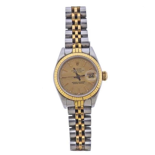 Rolex  Datejust Two Tone Champagne Dial Lady's Watch 69173 (1 of 5)