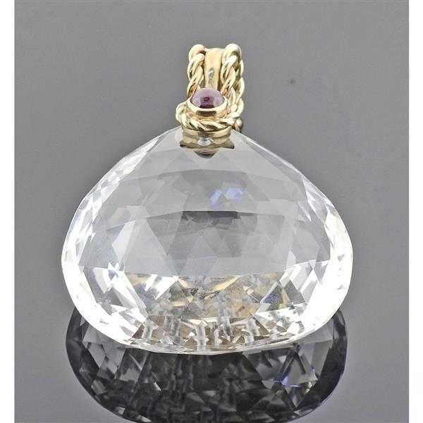 Deakin & Francis 9k Gold Crystal Ruby Large Pendant (1 of 3)