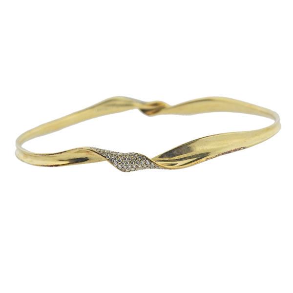 Ippolita Stardust 18k Gold Diamond Bangle  Bracelet (1 of 3)