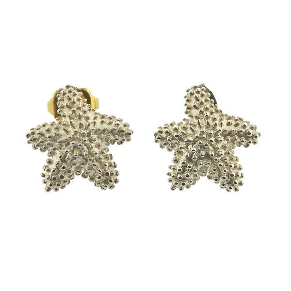 Tiffany & Co 14k Gold Sterling Starfish Earrings (1 of 2)